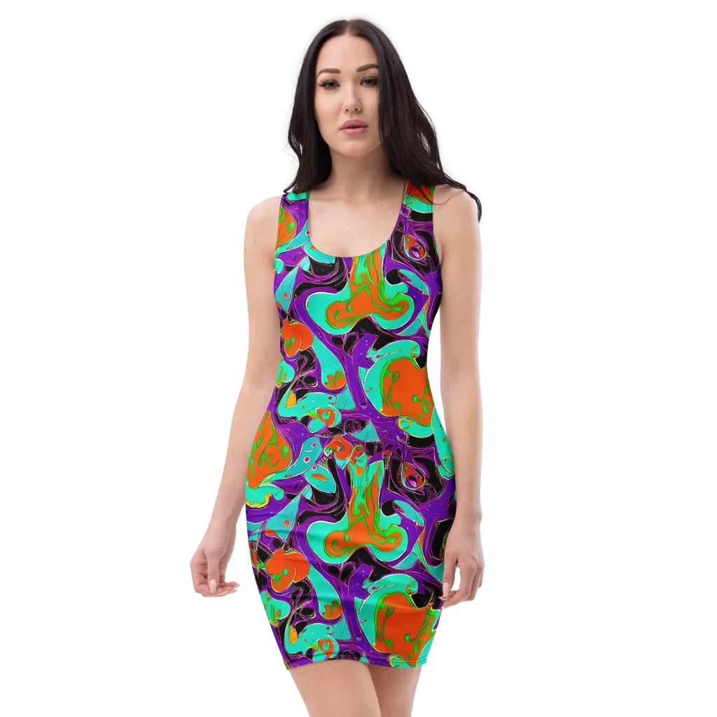 Molten Playroom on Bodycon Dress — Front