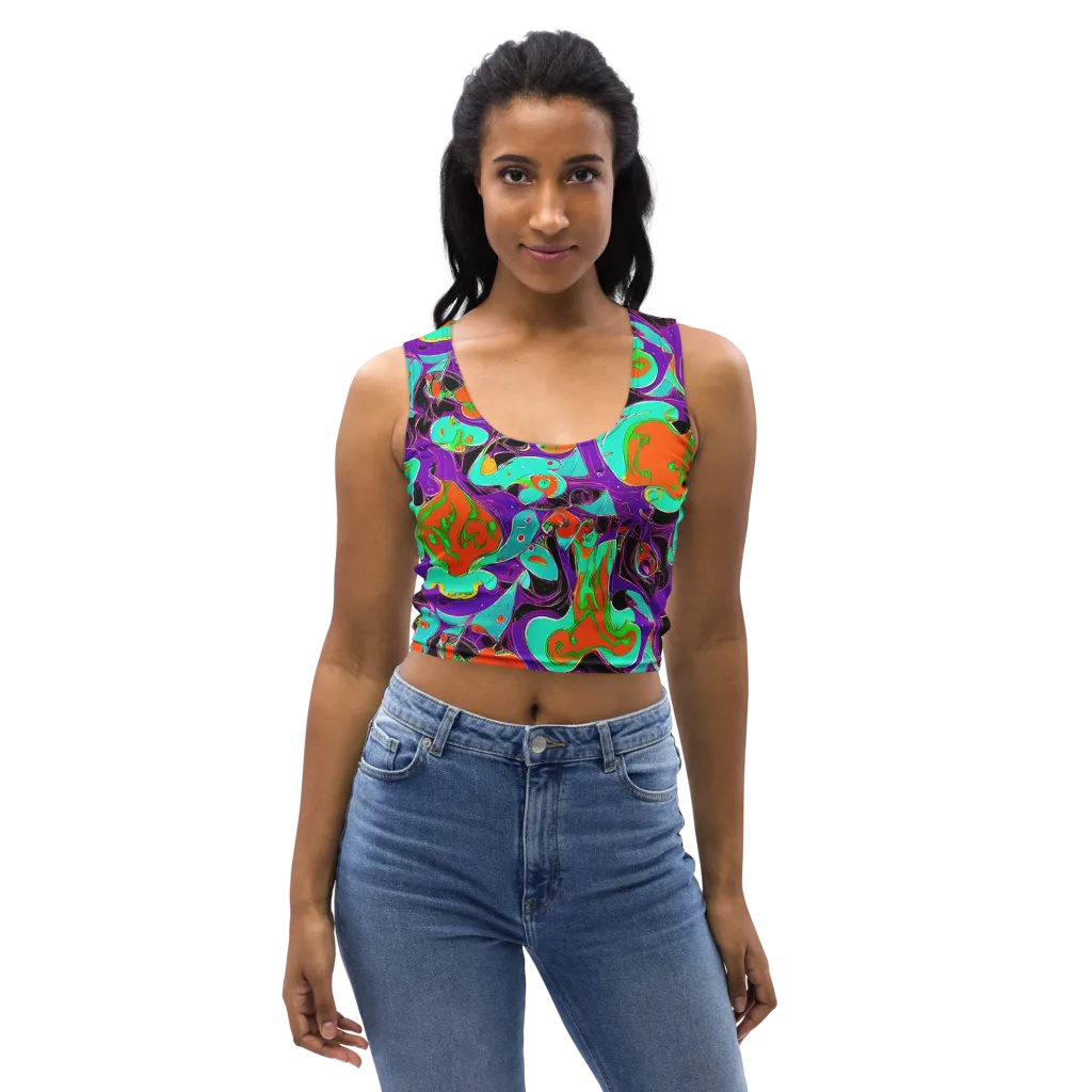 Molten Playroom on Crop Top — Front