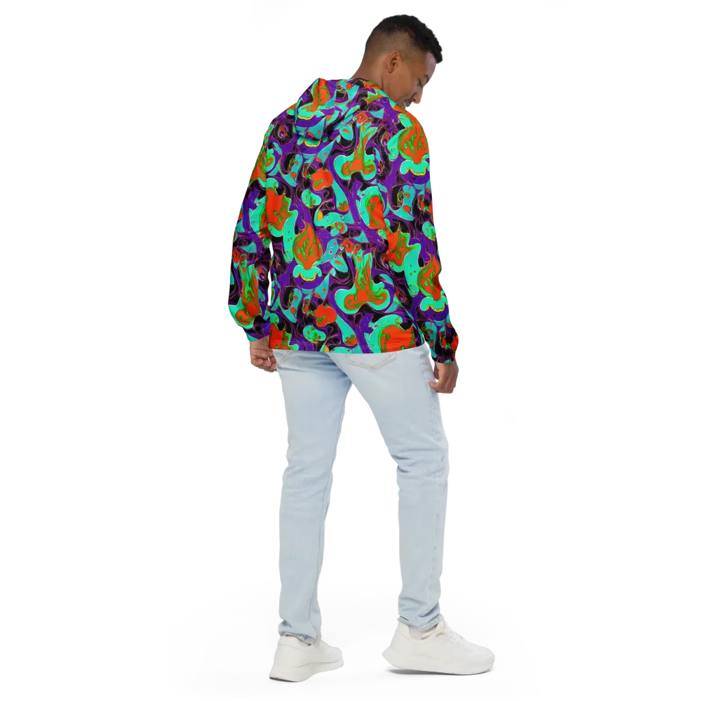 Molten Playroom on Men's Windbreaker — Back