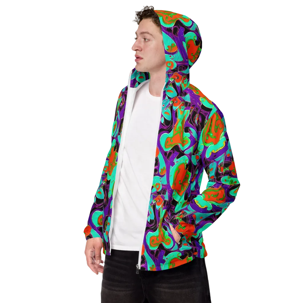 Molten Playroom on Men's Windbreaker — Left Front
