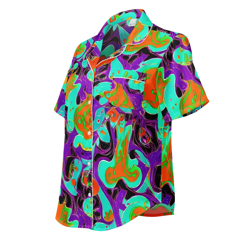 Molten Playroom on Women's Short Sleeve Pajama Top — Left Front