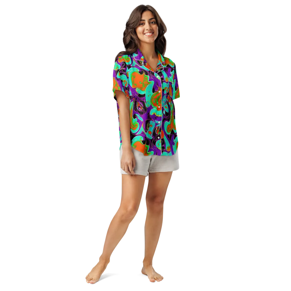 Molten Playroom on Women's Short Sleeve Pajama Top — Front