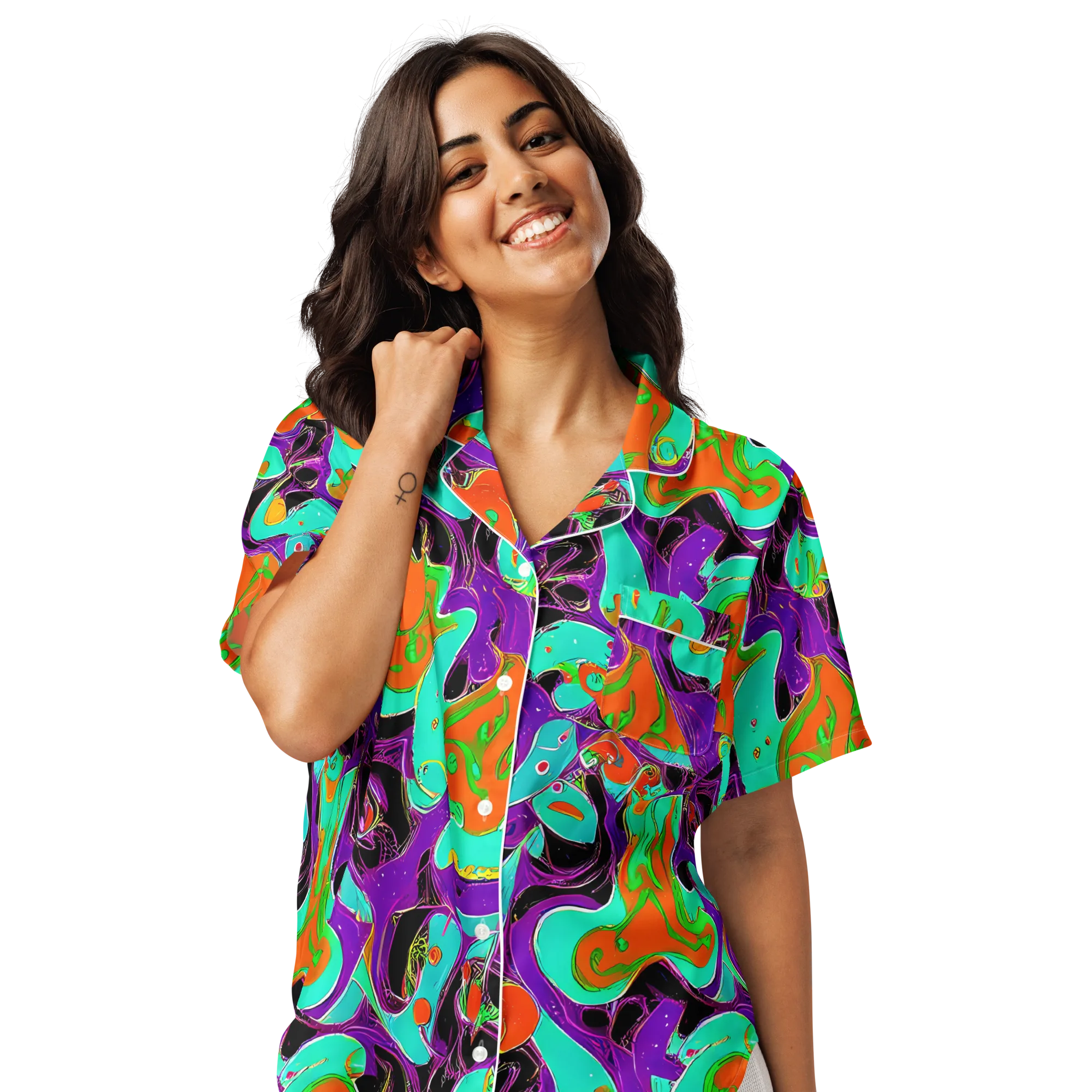 Molten Playroom on Women's Short Sleeve Pajama Top — Front