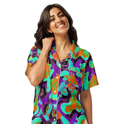 Molten Playroom on a Women's Short Sleeve Pajama Top
