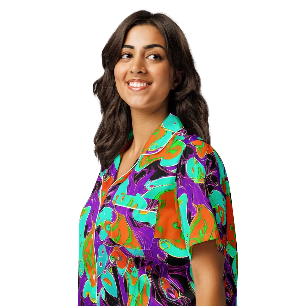 Molten Playroom on Women's Short Sleeve Pajama Top — Left Front