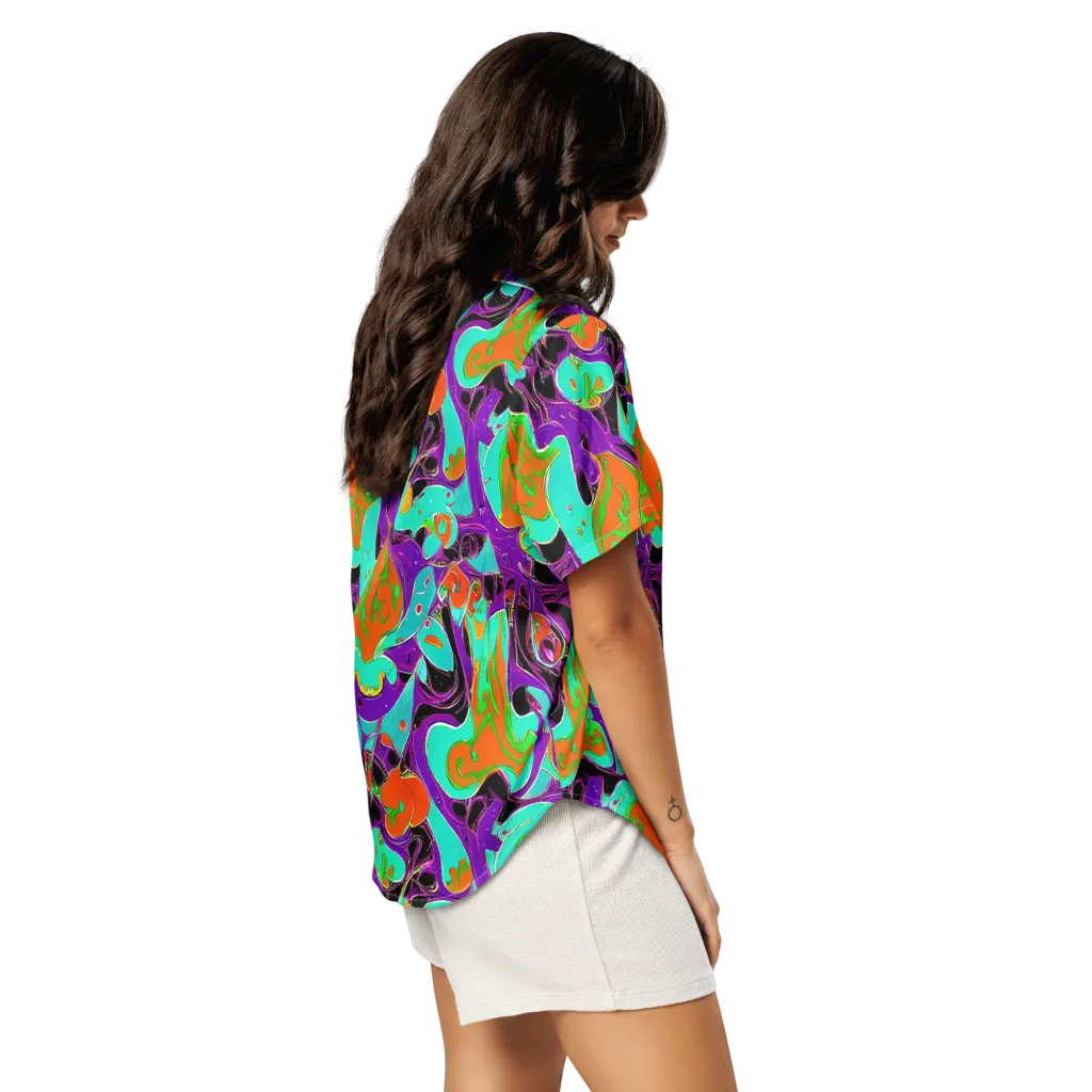 Molten Playroom on Women's Short Sleeve Pajama Top — Right Back