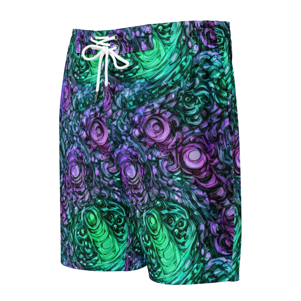 Neon Midnight Garden on Men's Board Shorts — Front