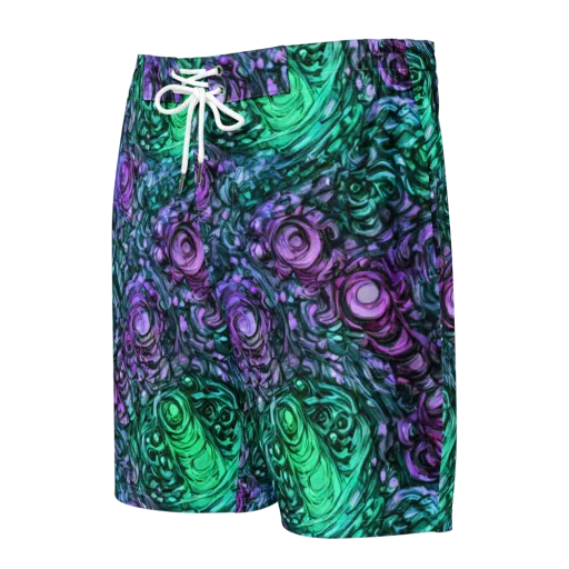 Neon Midnight Garden on a Men's Board Shorts