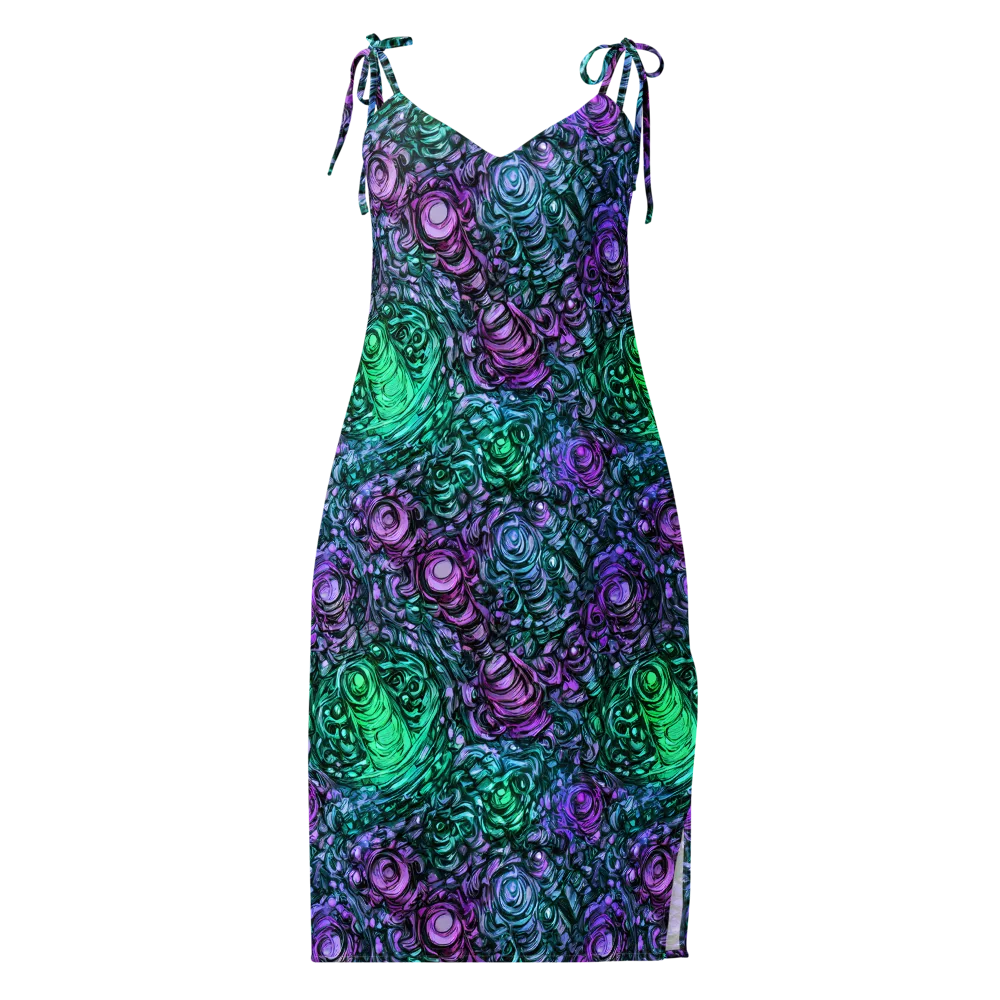 Neon Midnight Garden on Slip Dress — Front
