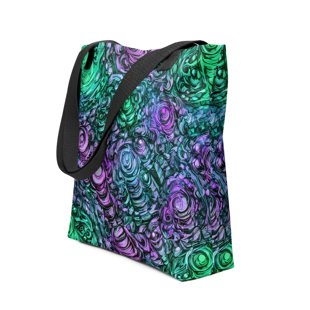 Neon Midnight Garden on Tote Bag — Front