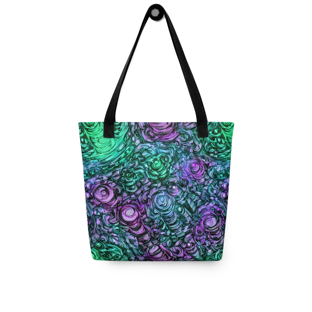 Neon Midnight Garden on Tote Bag — Front