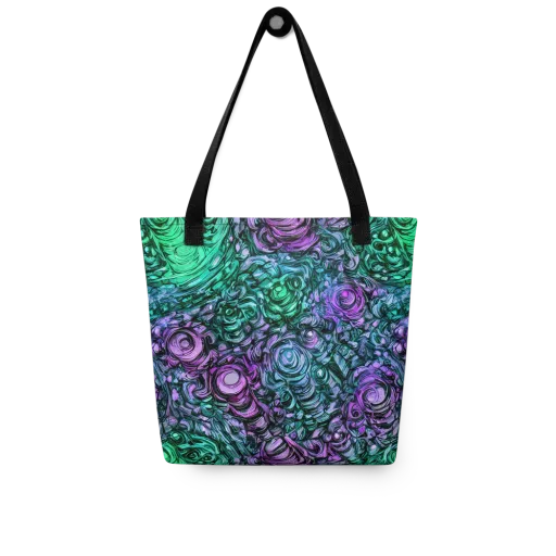 Neon Midnight Garden on a Tote Bag