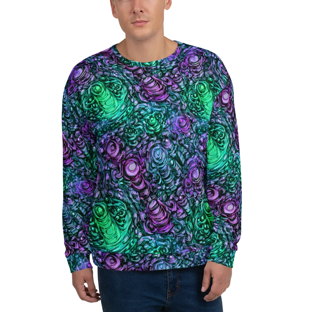 Neon Midnight Garden on Sweatshirt — Front