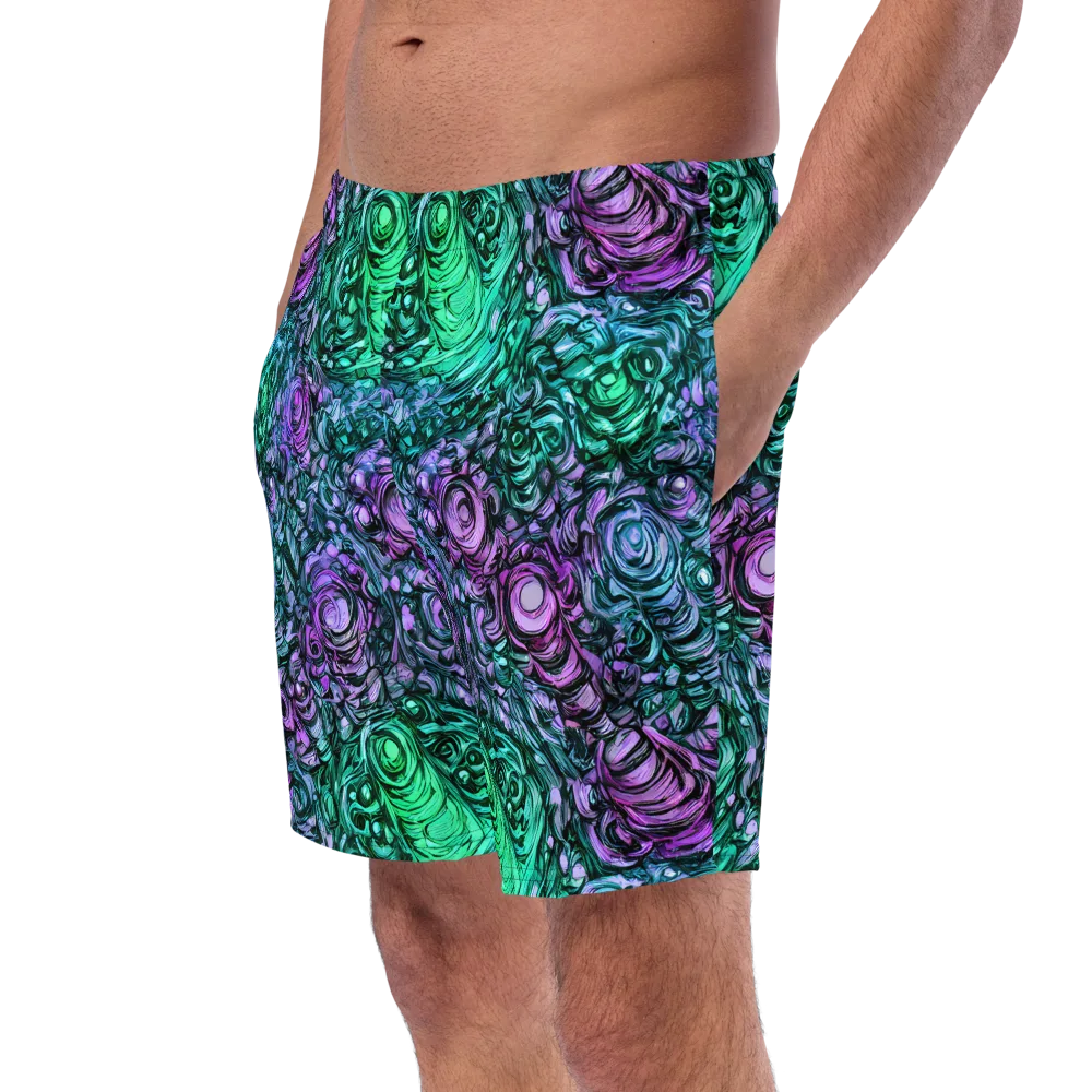 Neon Midnight Garden on Swim Trunks — Left Front