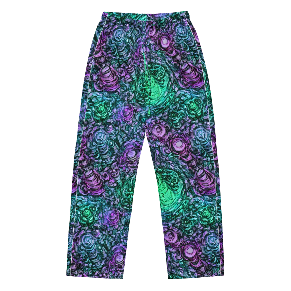 Neon Midnight Garden on Women's Pajama Pants — Front