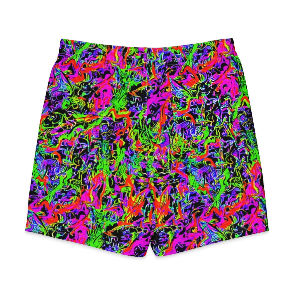 Acid Dreamscape on Men's Board Shorts — Back