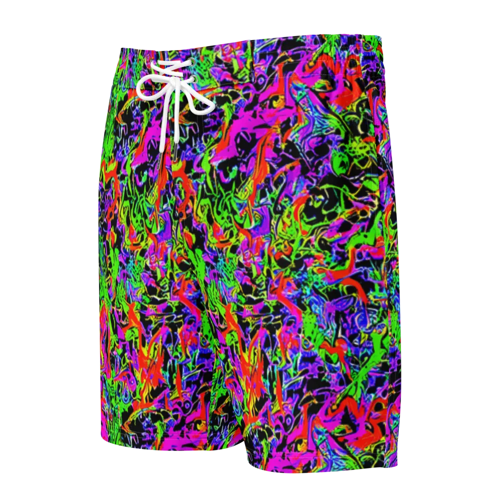 Acid Dreamscape on Men's Board Shorts — Front