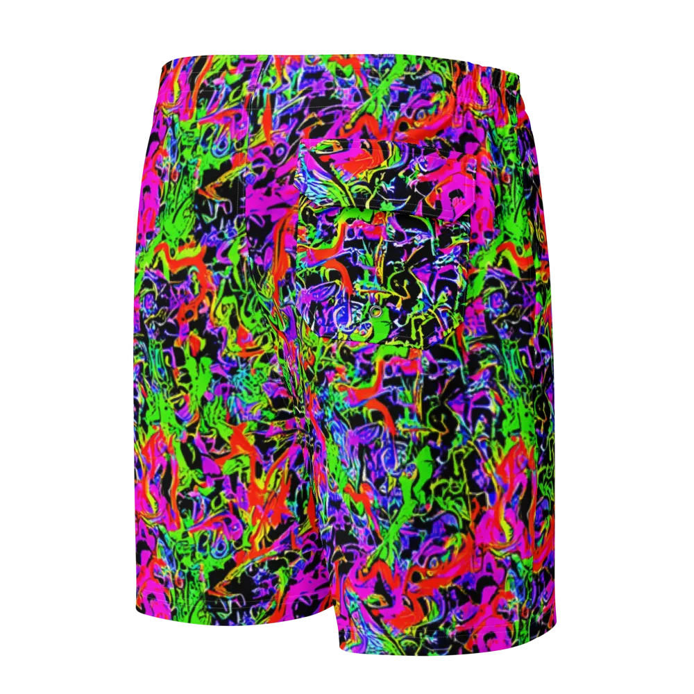 Acid Dreamscape on Men's Board Shorts — Back