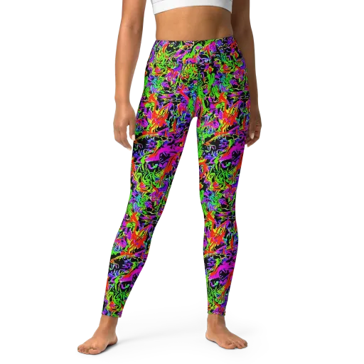 Acid Dreamscape on a Yoga Leggings
