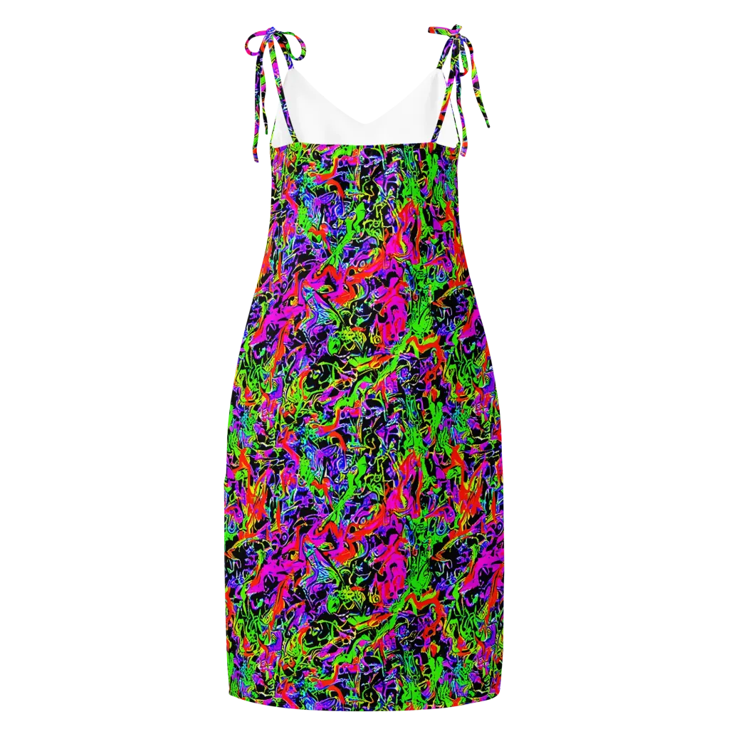Acid Dreamscape on Slip Dress — Back