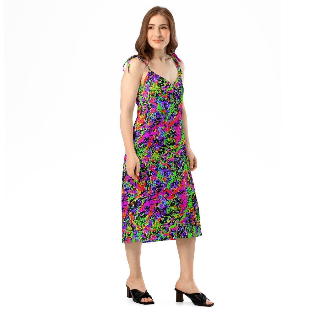 Acid Dreamscape on Slip Dress — Right Front
