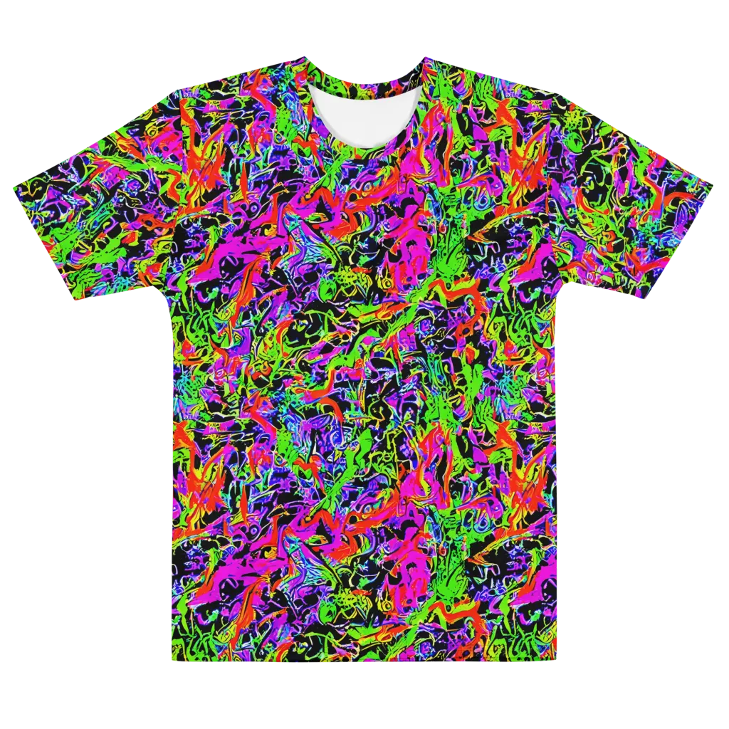 Acid Dreamscape on Men's Cotton Crew Neck T-Shirt — Front