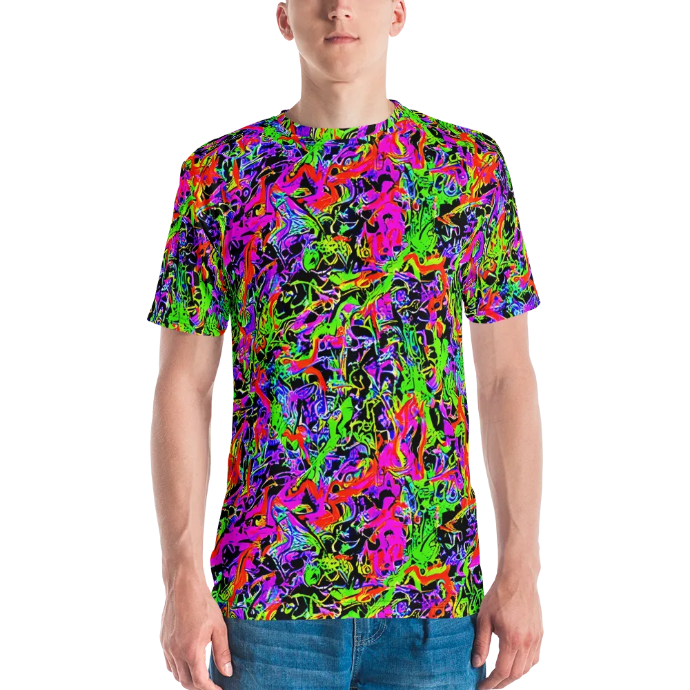 Acid Dreamscape on Men's Crew Neck T-Shirt — Front