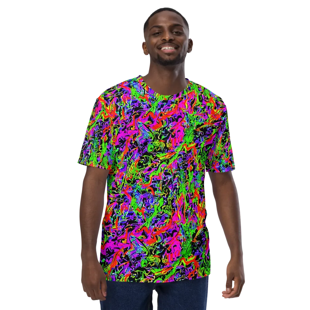 Acid Dreamscape on Men's Crew Neck T-Shirt — Front