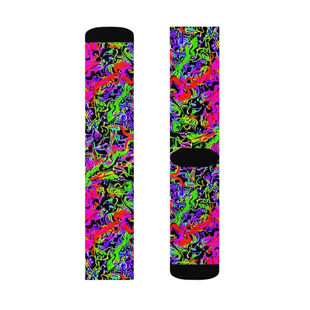 Acid Dreamscape on Socks — Right Sock