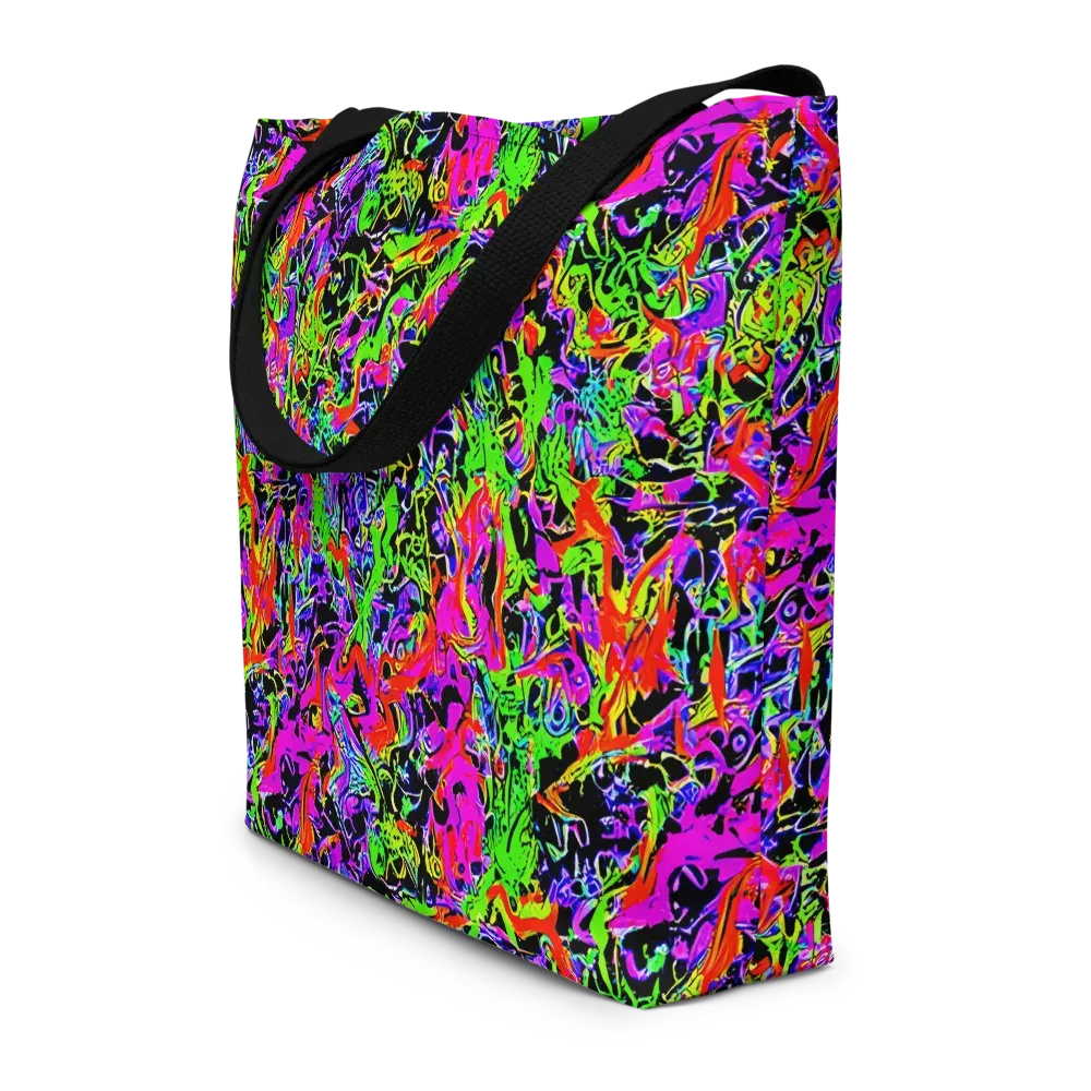 Acid Dreamscape on Large Tote Bag W/ Pocket — Front