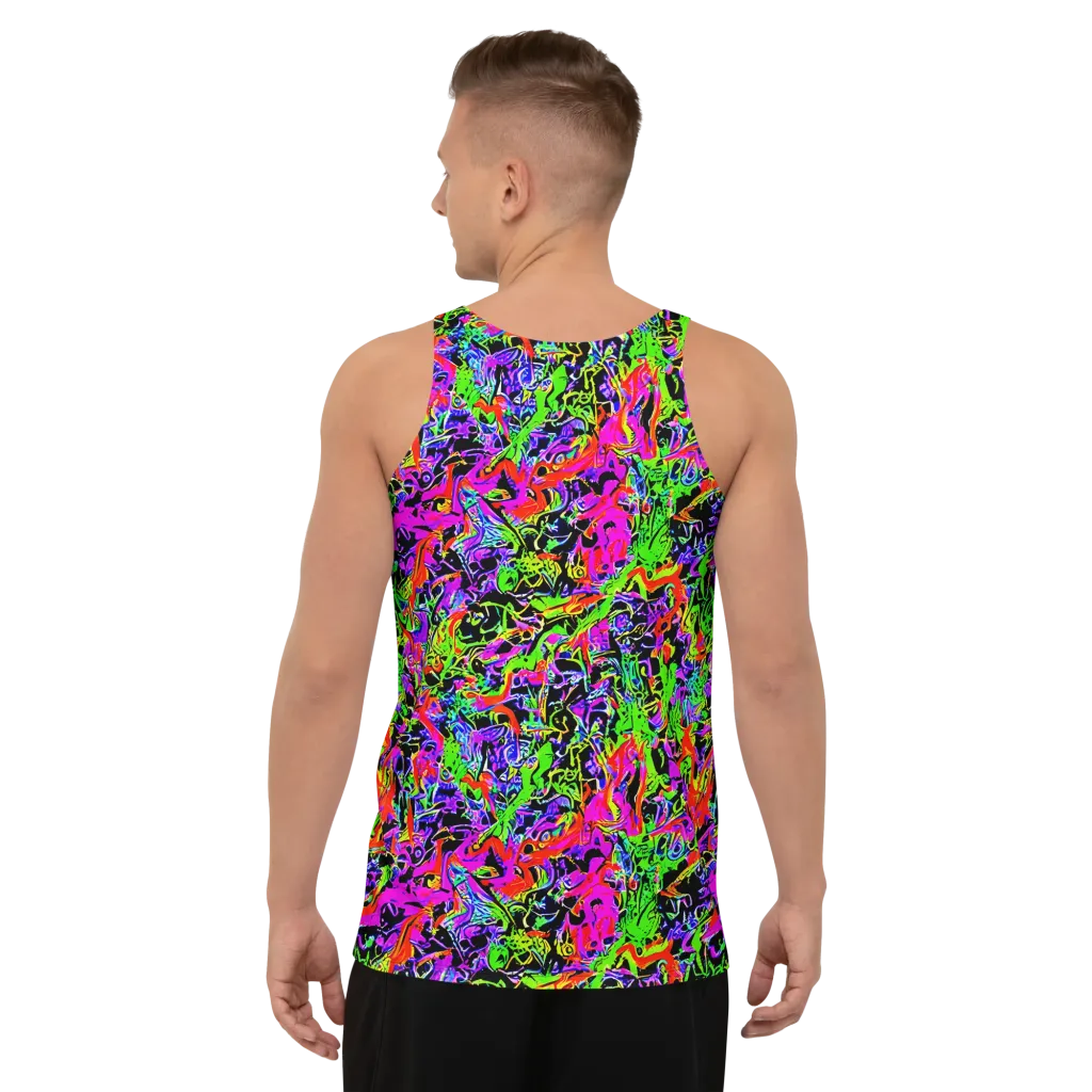 Acid Dreamscape on Men's Tank Top — Back