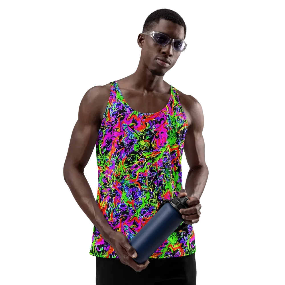Acid Dreamscape on Men's Tank Top — Front