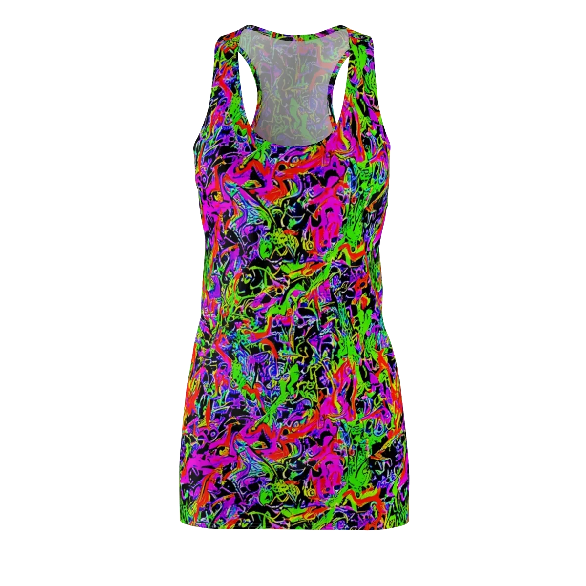 Acid Dreamscape on Racerback Dress — Front