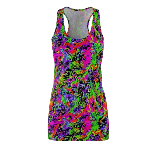 Acid Dreamscape on a Racerback Dress