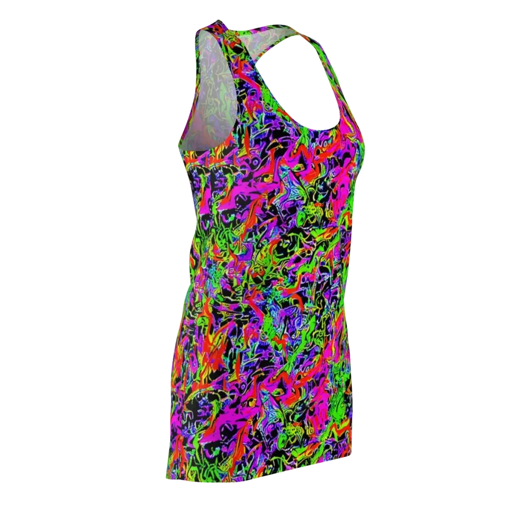 Acid Dreamscape on Racerback Dress — Front Side