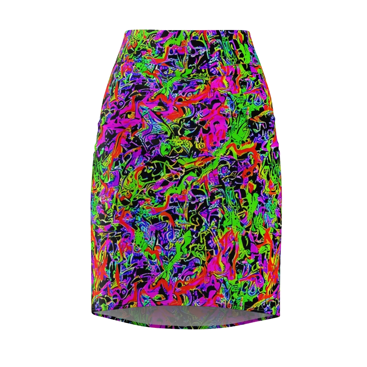 Acid Dreamscape on Pencil Skirt — Front