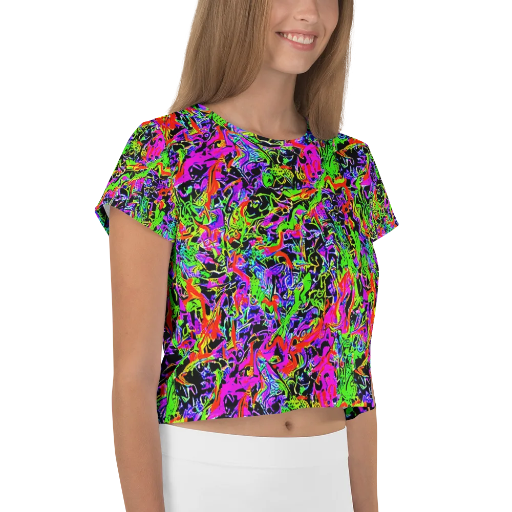 Acid Dreamscape on Crop Tee — Right