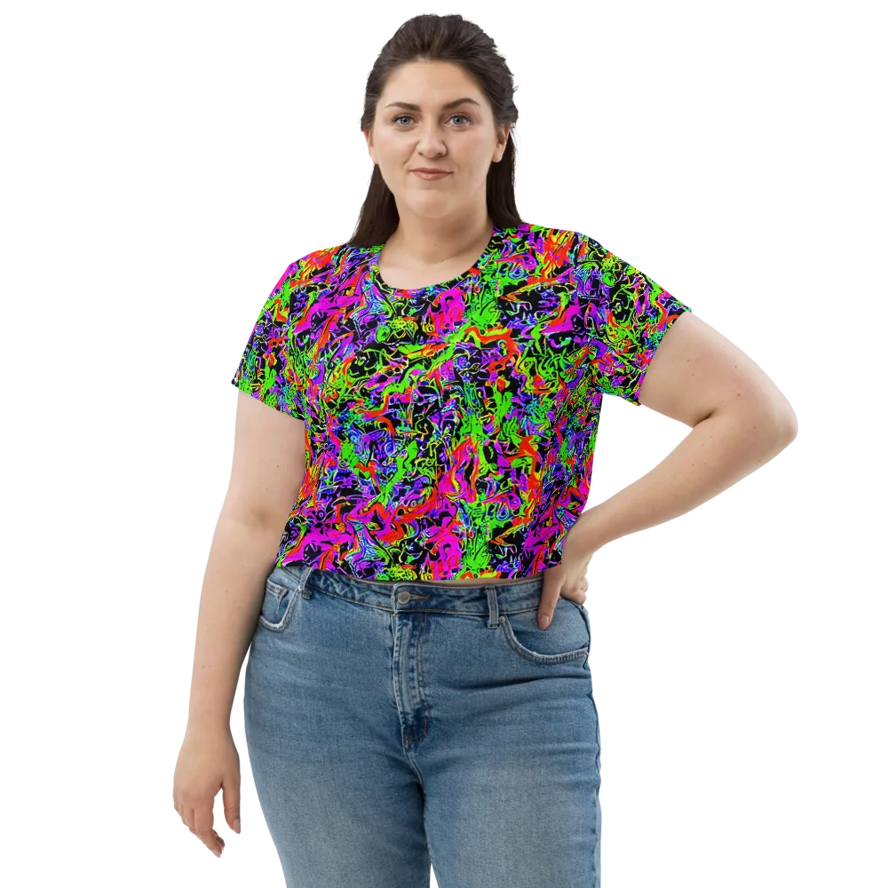 Acid Dreamscape on Crop Tee — Front