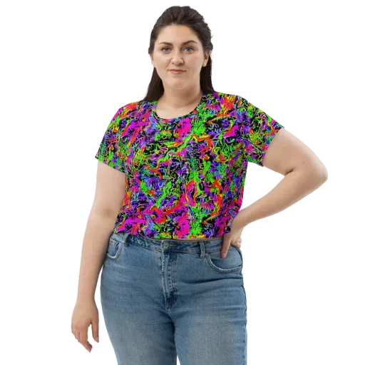 Acid Dreamscape on a Crop Tee