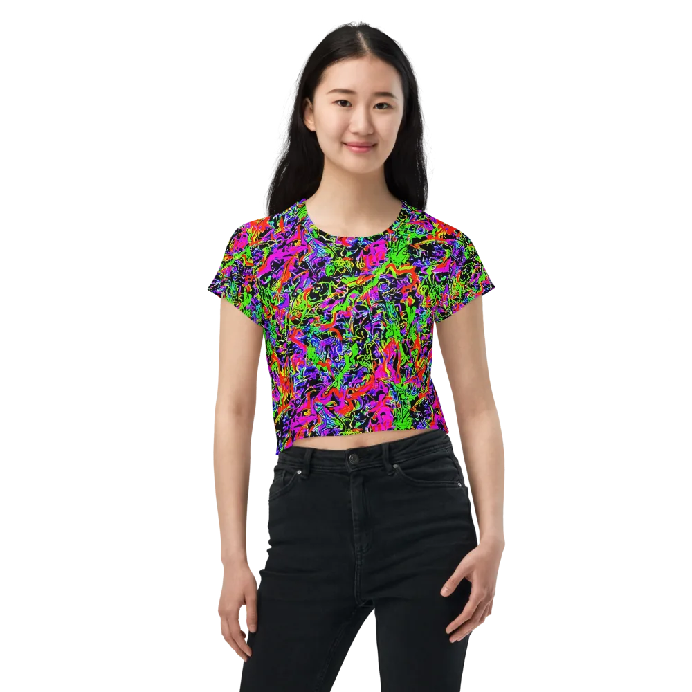 Acid Dreamscape on Crop Tee — Front