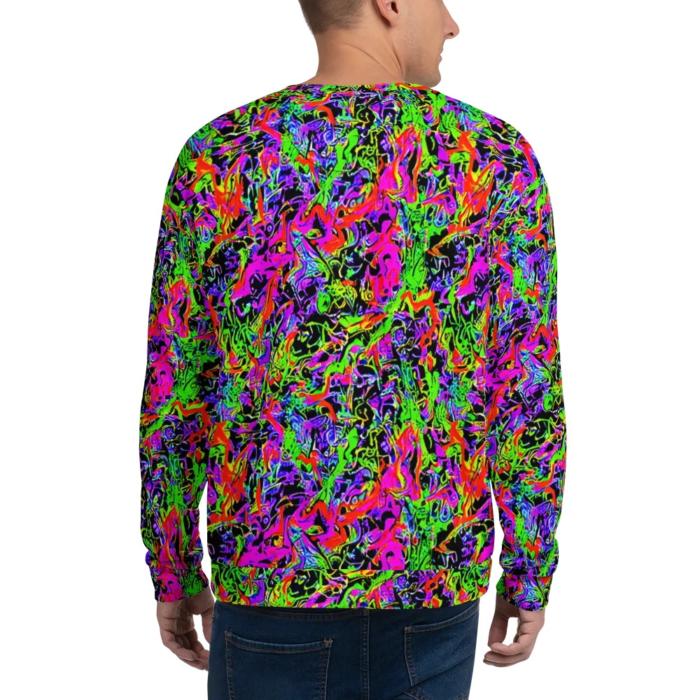 Acid Dreamscape on Sweatshirt — Back