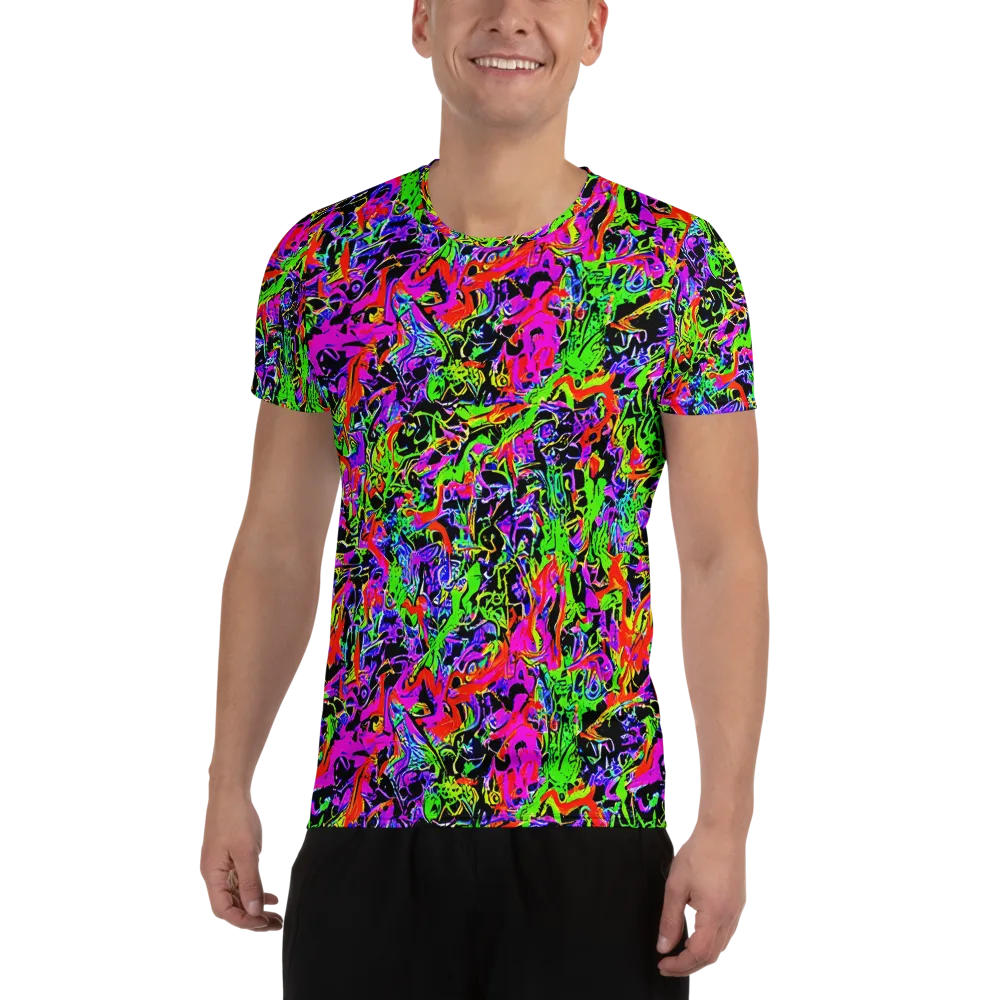 Acid Dreamscape on Men's Athletic T-Shirt — Front