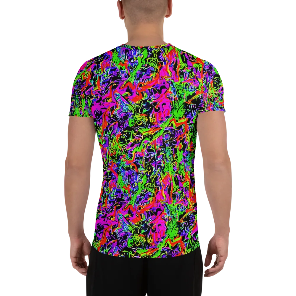 Acid Dreamscape on Men's Athletic T-Shirt — Back