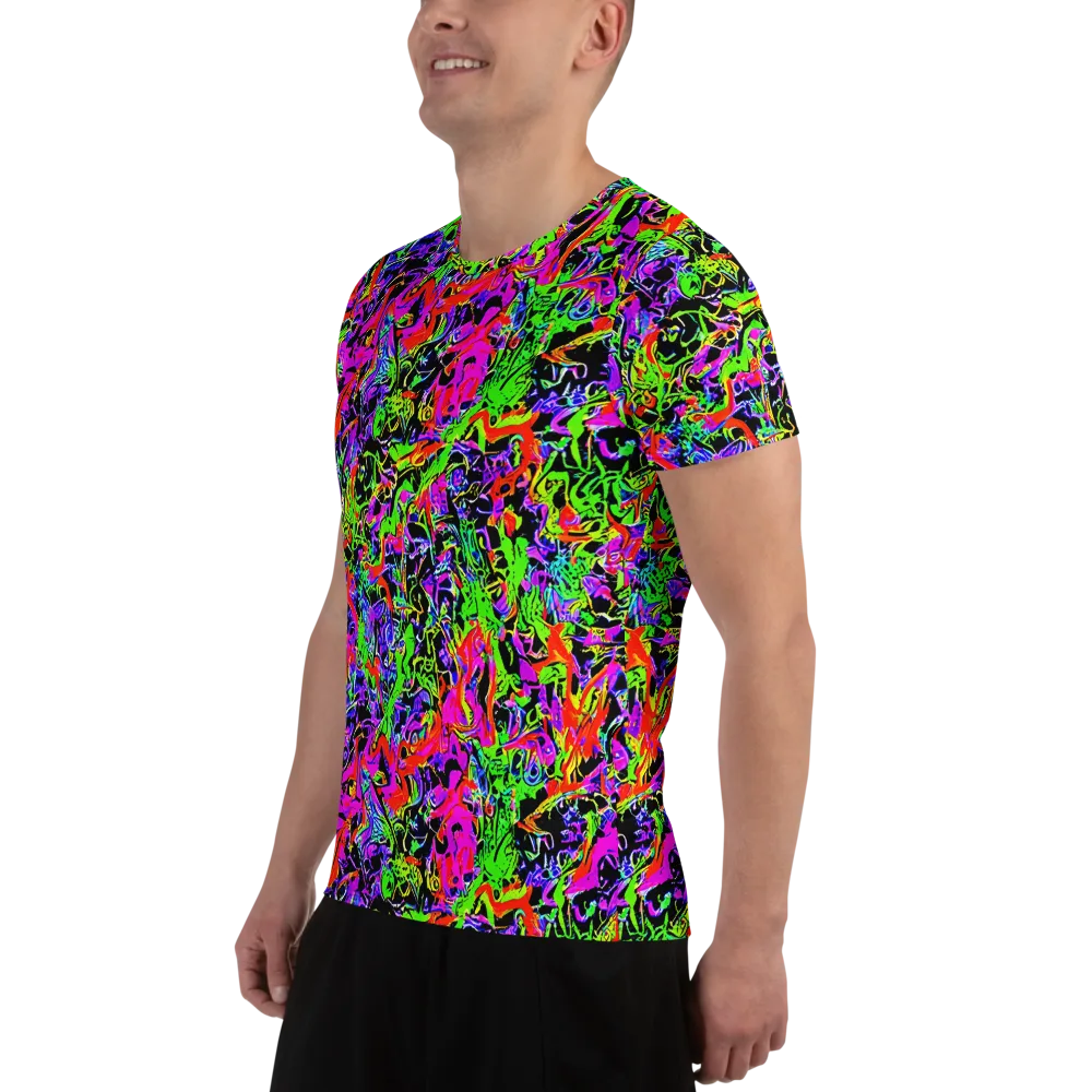 Acid Dreamscape on Men's Athletic T-Shirt — Left