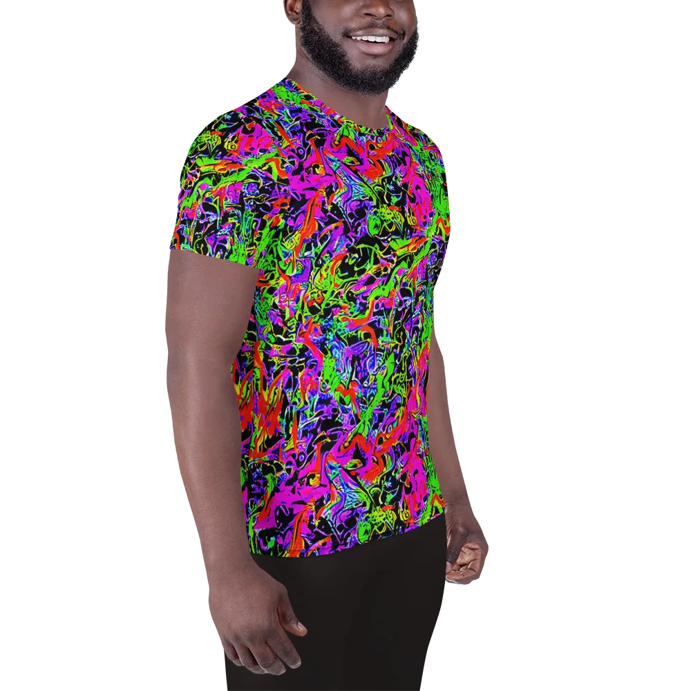 Acid Dreamscape on Men's Athletic T-Shirt — Right