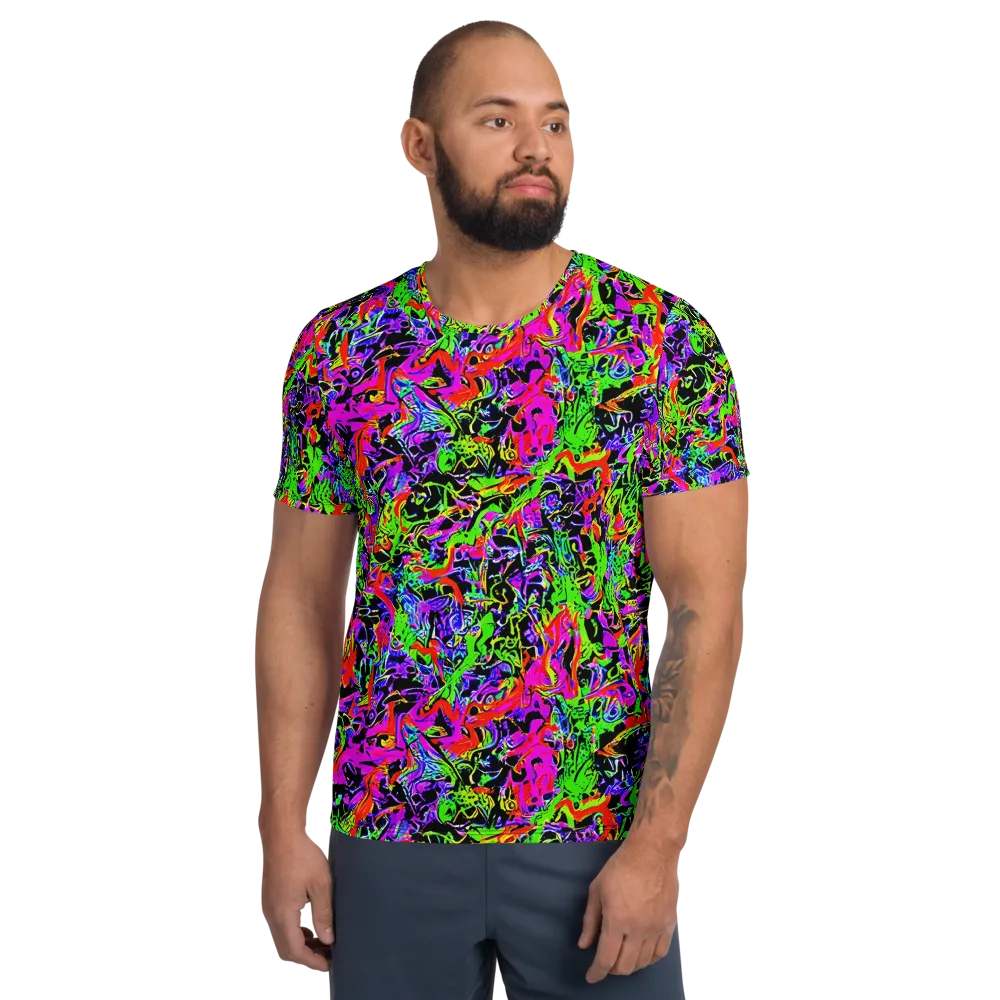 Acid Dreamscape on Men's Athletic T-Shirt — Front