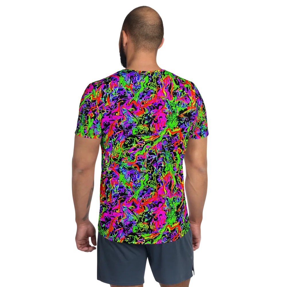 Acid Dreamscape on Men's Athletic T-Shirt — Back