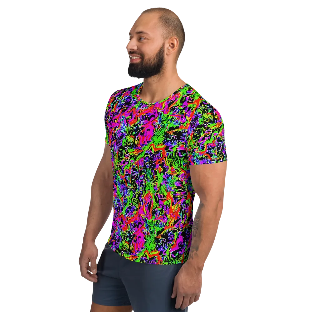 Acid Dreamscape on Men's Athletic T-Shirt — Left