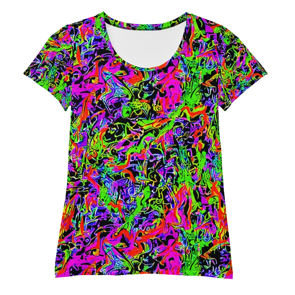 Acid Dreamscape on Women's Athletic T-Shirt — Front