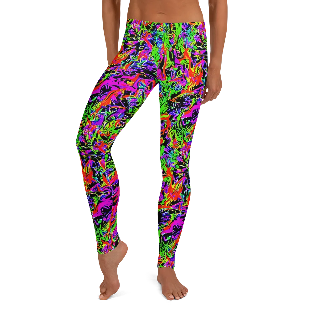 Acid Dreamscape on Leggings — Front